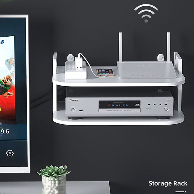 Desk Organizer - Rak Penyimpanan Kabel Router yang Dipasang