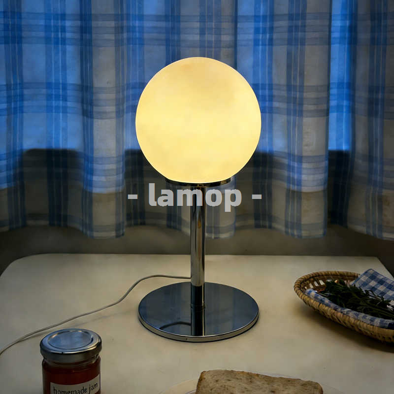 Lampu Meja Krom Bulat Putih Su - Desk Lamp ulasan dan harga