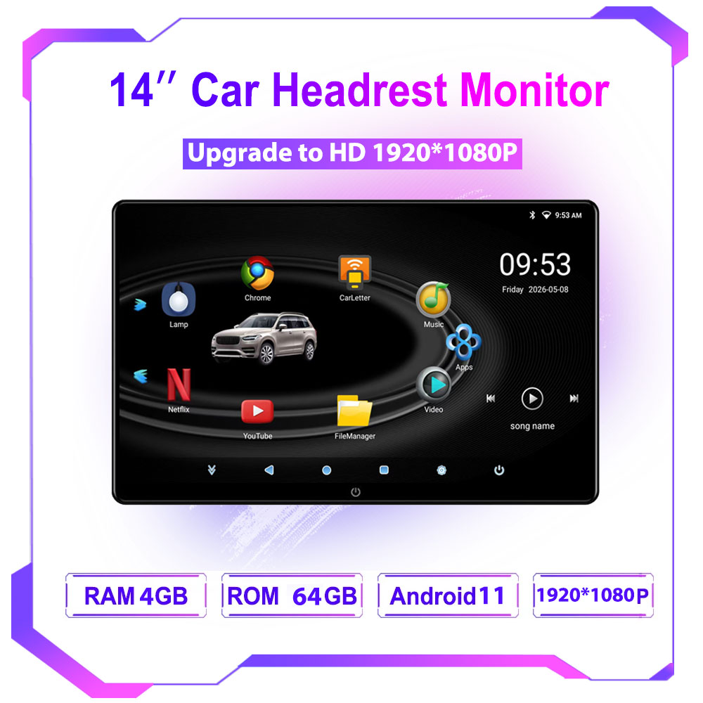 Monitor Headrest Android 14 In - Monitor Stand ulasan dan harga