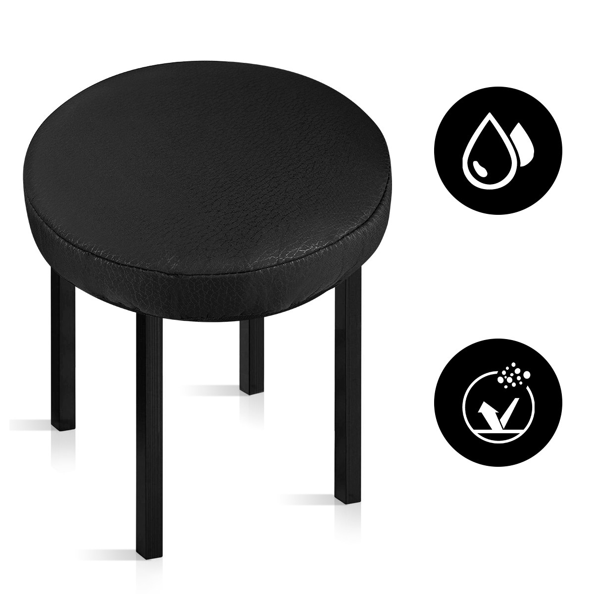 Sarung Kursi Bar Bulat Hitam,  - Office Stool ulasan dan harga