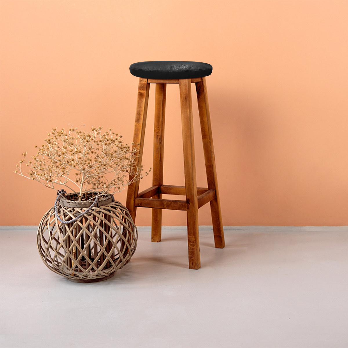 Sarung Kursi Bar Bulat Hitam,  - Office Stool ulasan dan harga